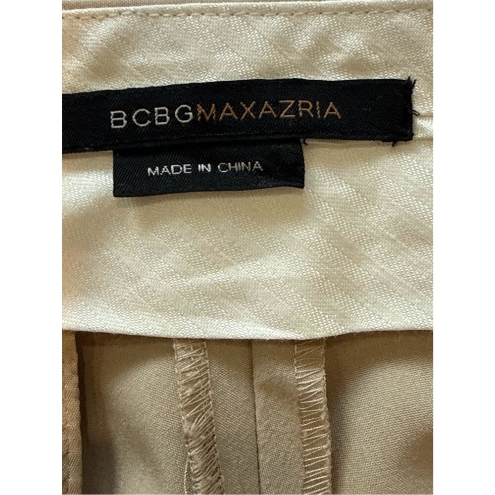 BCBGMAXAZRIA Beige Tailored Flare Dress Pants Size 10 - Picture 4 of 10